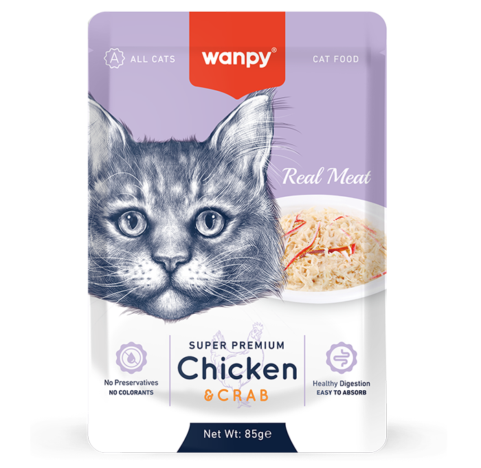 WANPY Super Premium Chicken & Crab Jelly For Cat