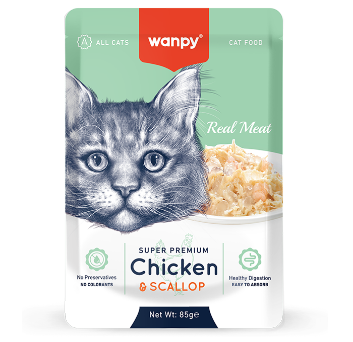 WANPY Super Premium Chicken & Scallop Jelly For Cat