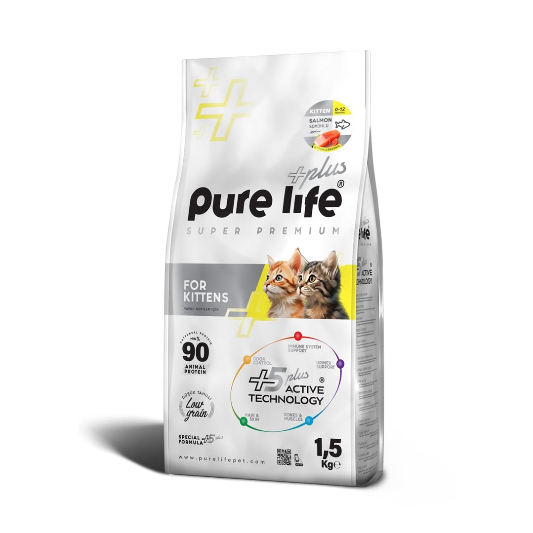 PURELIFE PLUS SALMON KITTEN CAT FOOD 1.5kg