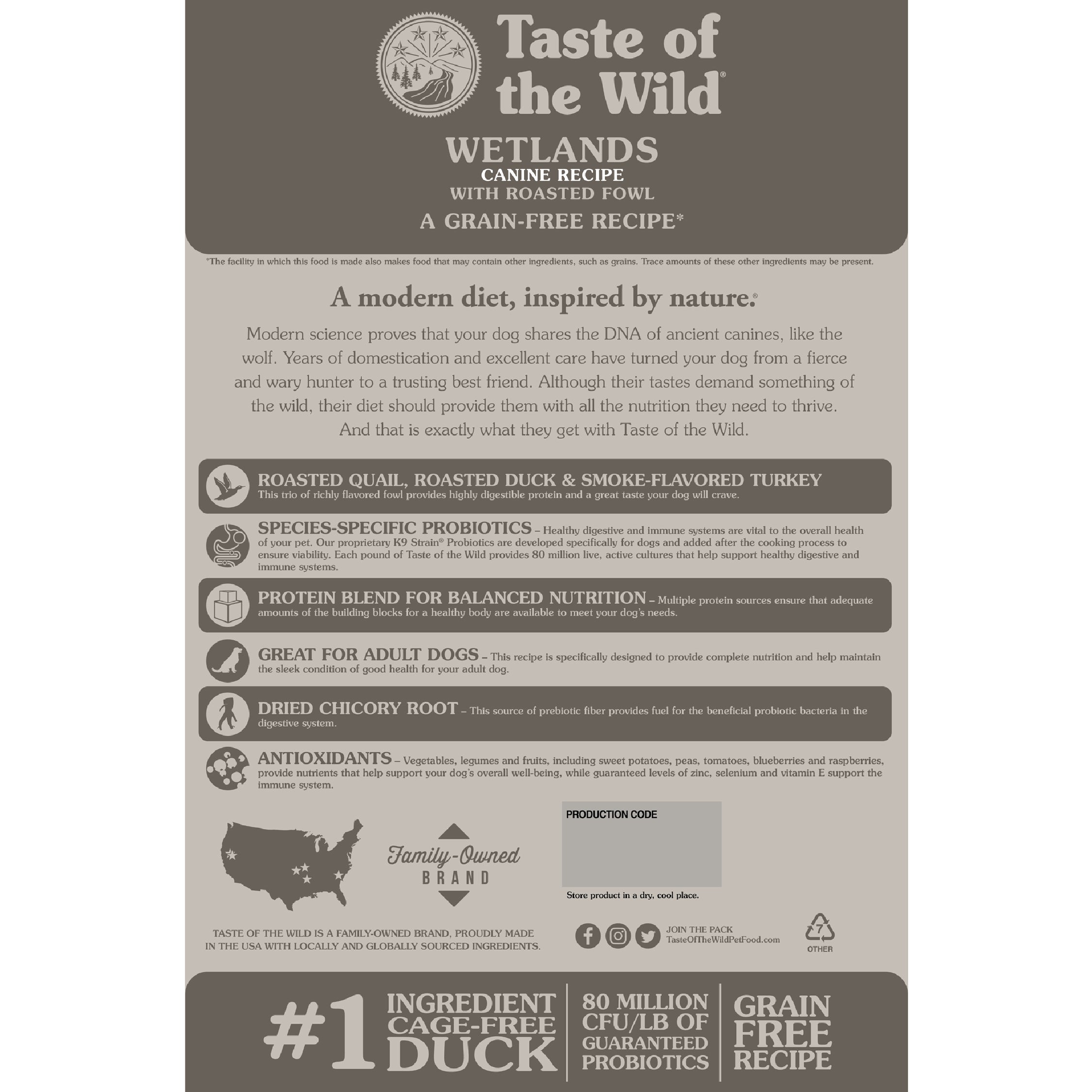 Taste Of The Wild Adult Wetlands Canine Recipe with Roasted Fowl