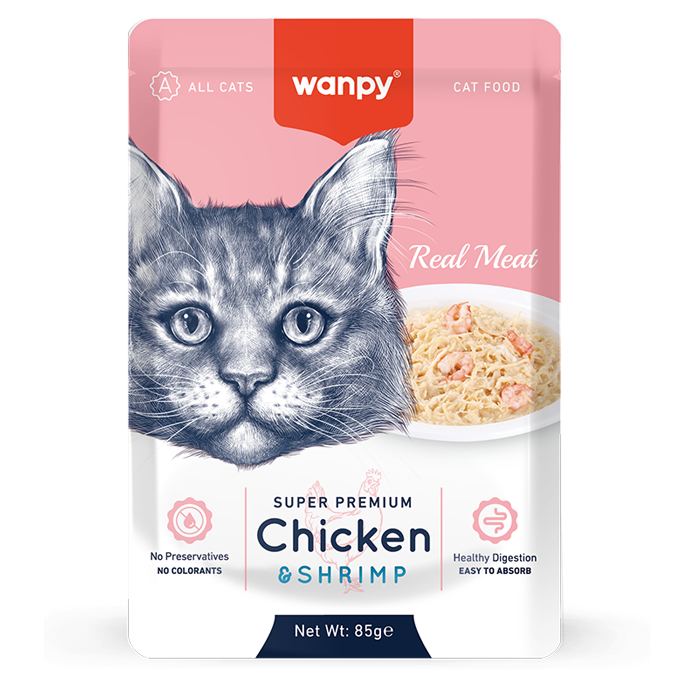 WANPY Super Premium Chicken & Shrimp Jelly For Cat