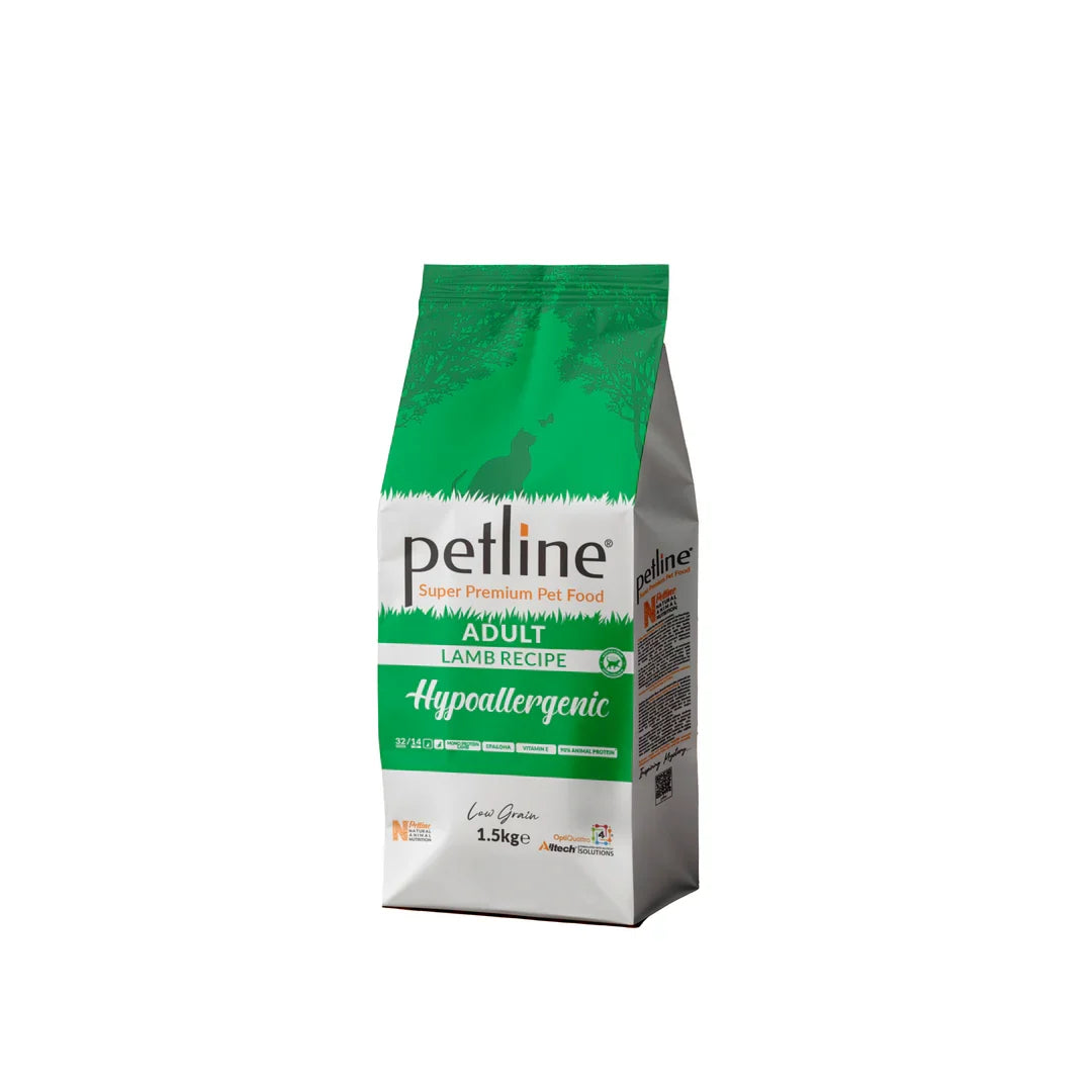 Petline Super Premium Adult Cat Food Hypoallergenic Lamb Selection 1.5 Kg