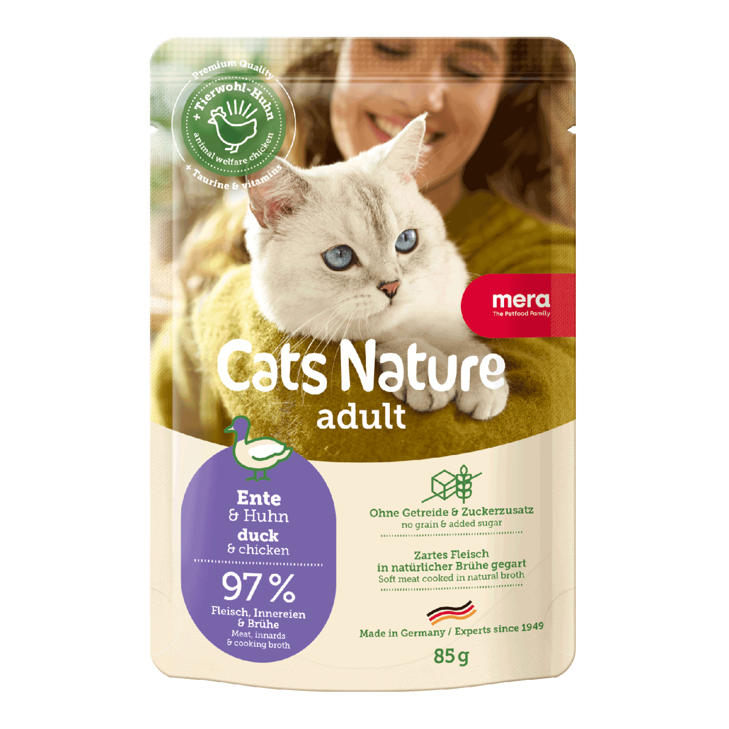 Mera Cats Nature Adult Duck – Wet Food for Cats 85gm