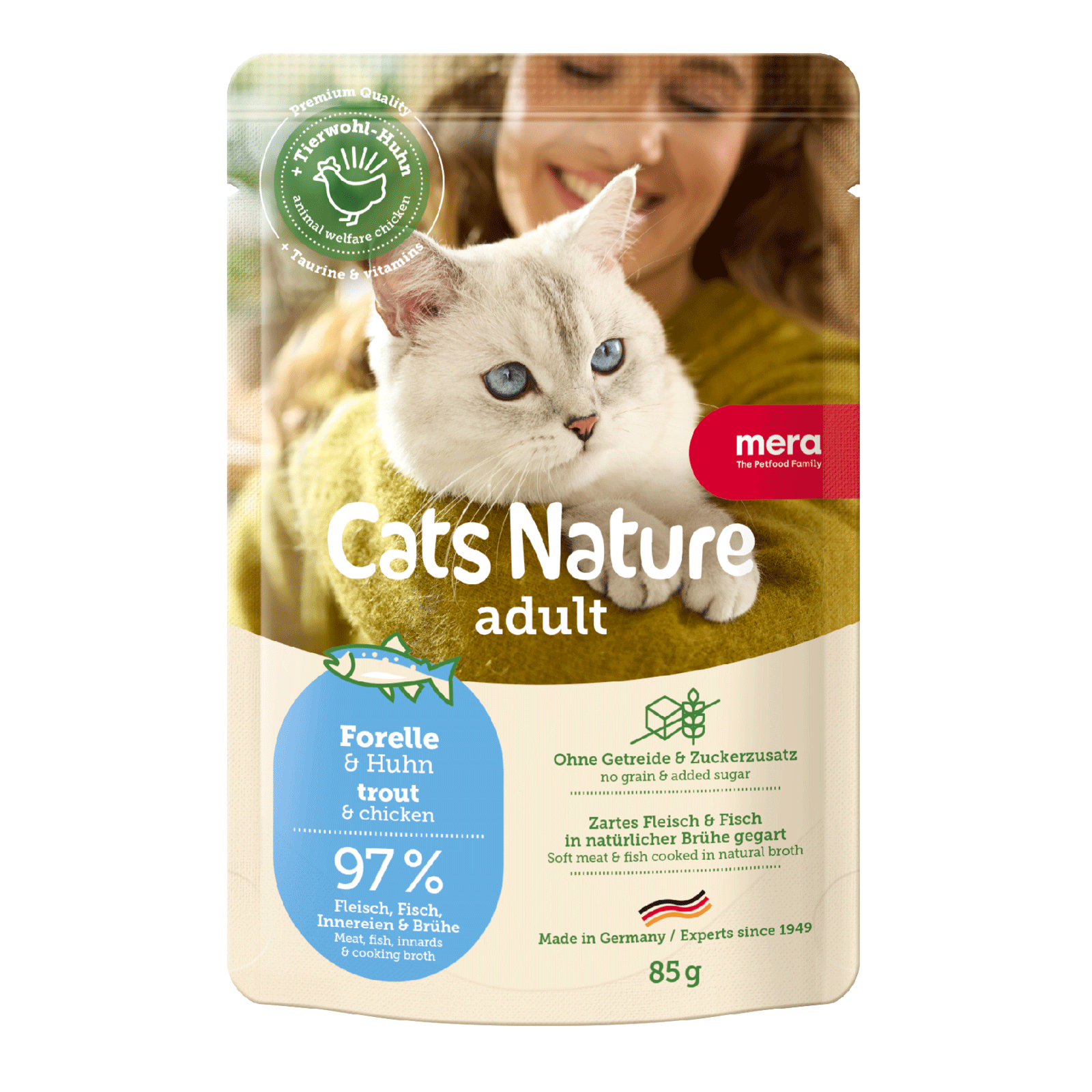 Mera Cats Nature Adult Trout Wet Food 85gm